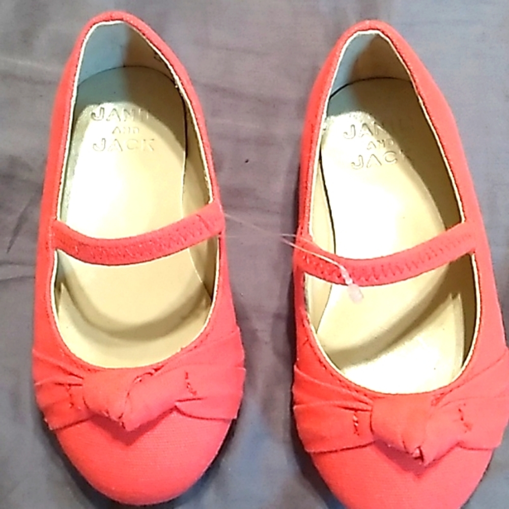 Janie and Jack red toddler girl dress shoes